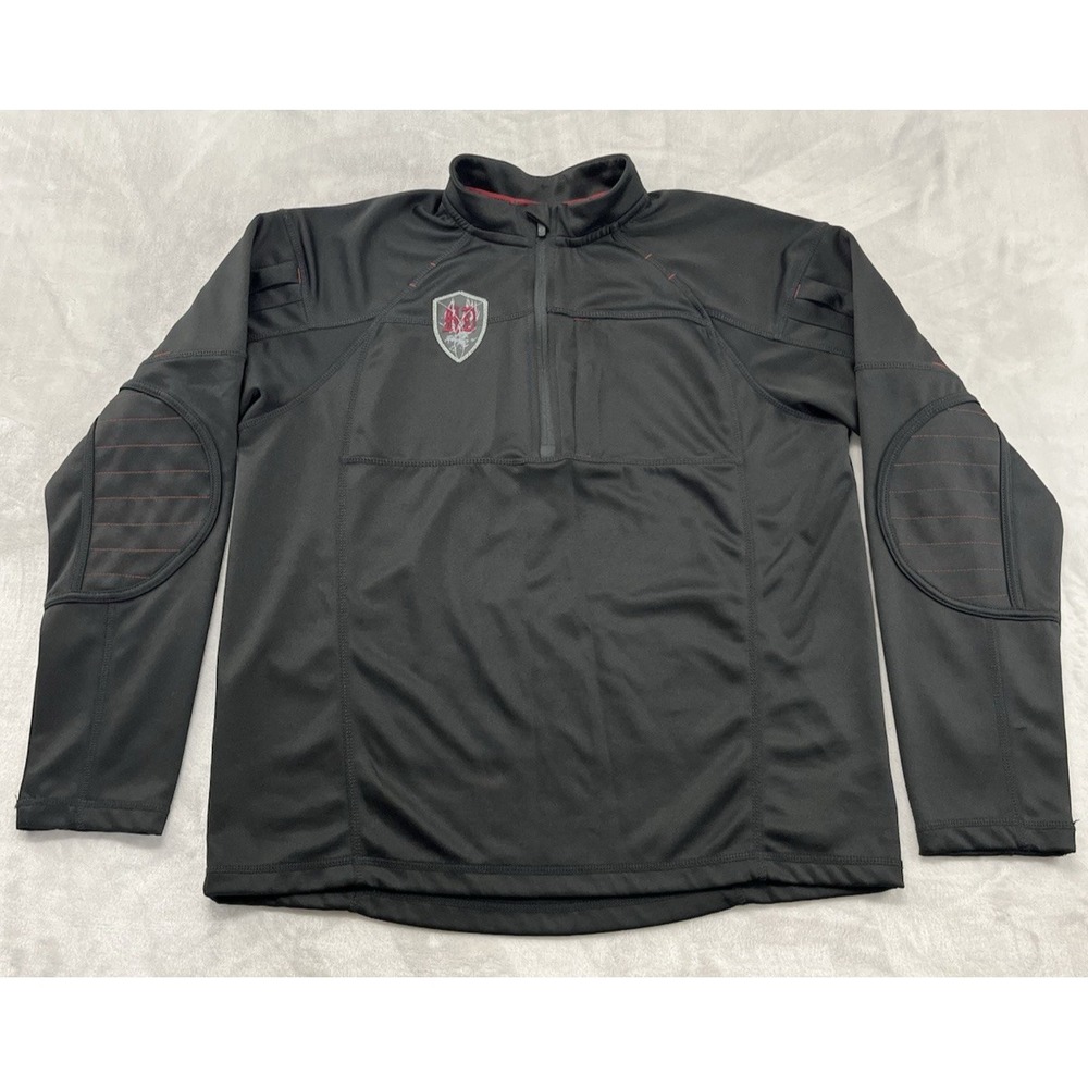 Harley-Davidson Technical Pullover Men Medium Black 1/4 Zip Biker Sweatshirt Exc